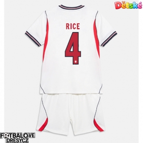 Anglie Declan Rice #4 Dětské Domácí dres komplet MS 2026 Krátký Rukáv (+ trenýrky)